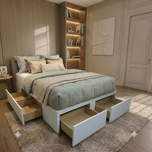 Box 6 Cajones Base Sommier Cajonera Cama 150x190